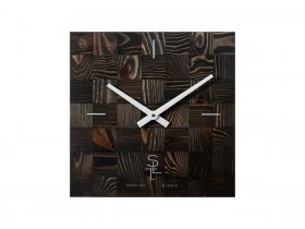 Часы настенные SLT 5195 CHESS BLACK WOOD в Плотниково - plotnikovo.mebel-nsk.ru | фото