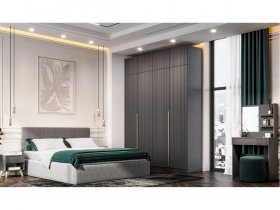 Гардеробная Эккервуд (графит) в Плотниково - plotnikovo.mebel-nsk.ru | фото