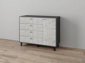 Комод «Катрин-13» (графит/мальта) в Плотниково - plotnikovo.mebel-nsk.ru | фото