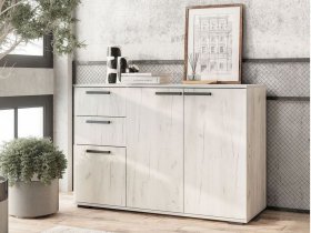 Комод Стандарт-3 NEW (дуб крафт белый) в Плотниково - plotnikovo.mebel-nsk.ru | фото