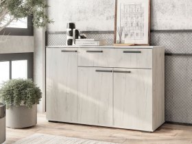Комод Стандарт-4 NEW (дуб крафт белый) в Плотниково - plotnikovo.mebel-nsk.ru | фото