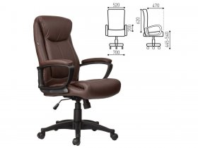 Кресло офисное BRABIX Enter EX-511, коричневое в Плотниково - plotnikovo.mebel-nsk.ru | фото