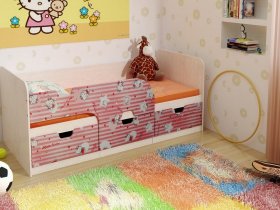 Кровать детская с ящиками 1,86 Минима Hello Kitty в Плотниково - plotnikovo.mebel-nsk.ru | фото