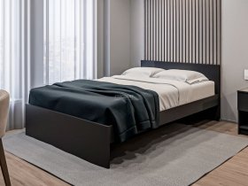 Кровать двуспальная 1,4м Бруклин СБ-3353 (диамант серый) в Плотниково - plotnikovo.mebel-nsk.ru | фото