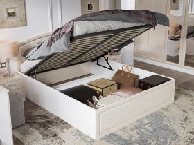 Кровать двуспальная 1,6 м Венеция КРМП-160 с подъемным механизмом в Плотниково - plotnikovo.mebel-nsk.ru | фото