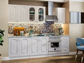 Кухонный гарнитур Лиза-2 (белый) в Плотниково - plotnikovo.mebel-nsk.ru | фото