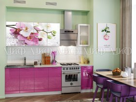 Кухонный гарнитур Орхидея (сиреневый) в Плотниково - plotnikovo.mebel-nsk.ru | фото