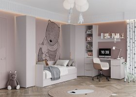 Модульная детская «Тефия» (тефия/софт сантьяго) в Плотниково - plotnikovo.mebel-nsk.ru | фото