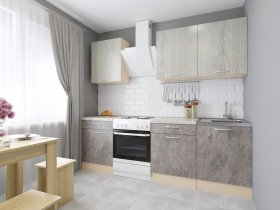 Модульная кухня Йота (пикард/цемент) в Плотниково - plotnikovo.mebel-nsk.ru | фото