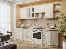 Модульная кухня Классика-1 (дуб молочный) в Плотниково - plotnikovo.mebel-nsk.ru | фото
