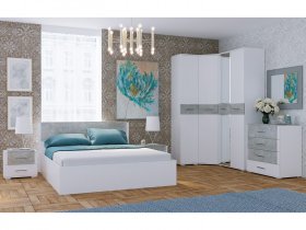 Модульная спальня Бьянка (белый/бетон) в Плотниково - plotnikovo.mebel-nsk.ru | фото