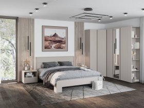 Модульная спальня Люмо (кашемир) в Плотниково - plotnikovo.mebel-nsk.ru | фото
