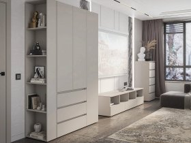 Модульная стенка Люмо (кашемир) в Плотниково - plotnikovo.mebel-nsk.ru | фото