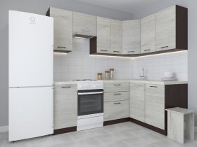 Модульная угловая кухня 1,4м*2,1м Лада (пикард) в Плотниково - plotnikovo.mebel-nsk.ru | фото