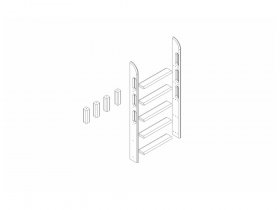 Пакет №10 Прямая лестница и опоры для двухъярусной кровати Соня в Плотниково - plotnikovo.mebel-nsk.ru | фото