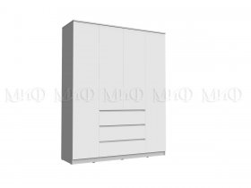 Шкаф 1600 с ящиками Челси (белый) в Плотниково - plotnikovo.mebel-nsk.ru | фото