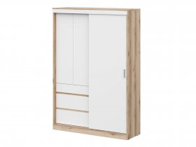Шкаф-купе (1,5м) Брауни (дуб делано/белый) в Плотниково - plotnikovo.mebel-nsk.ru | фото