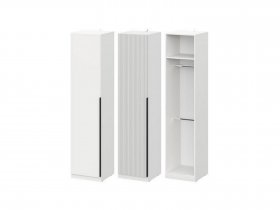 Шкаф ШК-50 Эккервуд (белый) в Плотниково - plotnikovo.mebel-nsk.ru | фото
