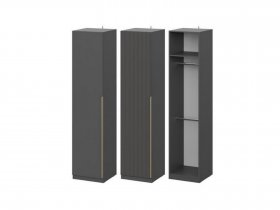 Шкаф ШК-50 Эккервуд (графит) в Плотниково - plotnikovo.mebel-nsk.ru | фото