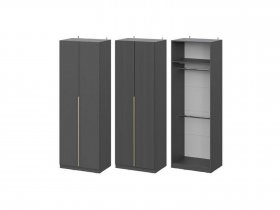 Шкаф ШК-75 Эккервуд (графит) в Плотниково - plotnikovo.mebel-nsk.ru | фото