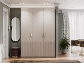 Шкаф трехстворчатый Эккервуд (Нью) (меланж) в Плотниково - plotnikovo.mebel-nsk.ru | фото