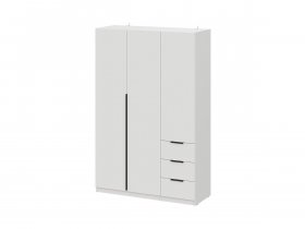 Шкаф трехстворчатый с ящиками ШК-22 (белый) в Плотниково - plotnikovo.mebel-nsk.ru | фото