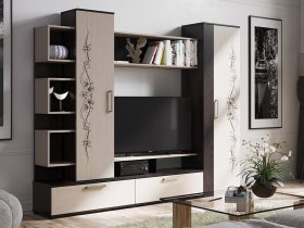Стенка «Дакота» (венге/дуб молочный) в Плотниково - plotnikovo.mebel-nsk.ru | фото
