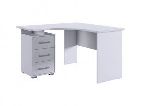 Стол компьютерный 1200 угловой Лайт-2 (белый/белый) в Плотниково - plotnikovo.mebel-nsk.ru | фото