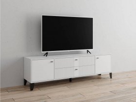 Тумба под ТВ Парус-10 (белый/белый снег) в Плотниково - plotnikovo.mebel-nsk.ru | фото