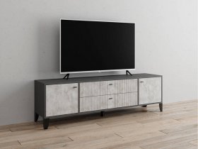 Тумба под ТВ Парус-10 (графит/мальта) в Плотниково - plotnikovo.mebel-nsk.ru | фото