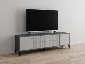 Тумба под ТВ Парус-10 (графит/светло-серый) в Плотниково - plotnikovo.mebel-nsk.ru | фото