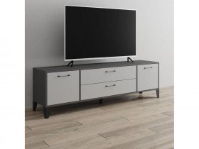Тумба под ТВ Парус-13 (графит серый/камень серый) в Плотниково - plotnikovo.mebel-nsk.ru | фото
