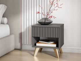 Тумба прикроватная Эккервуд (графит) в Плотниково - plotnikovo.mebel-nsk.ru | фото